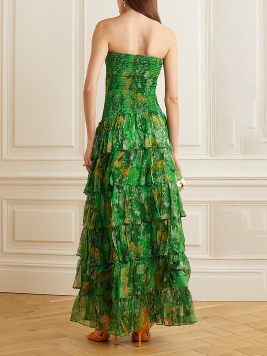 Maison Hourique | Emerald Whisper Maxi Dress
