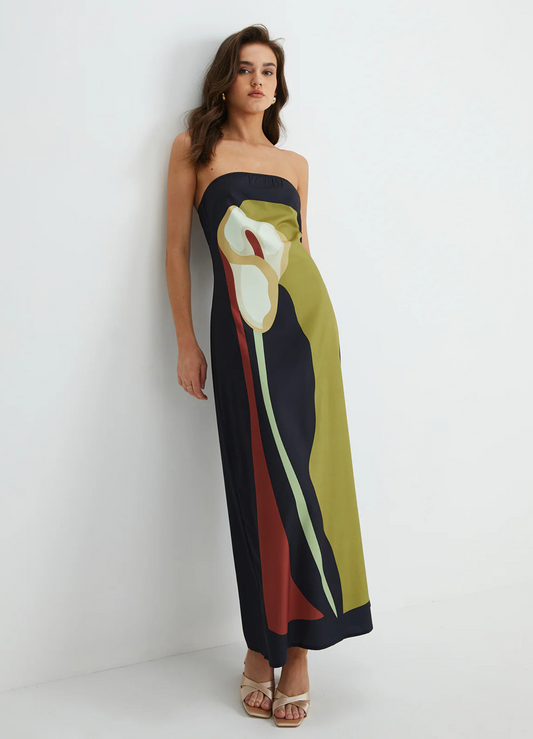 Maison Hourique | Calla Noir Maxi Dress