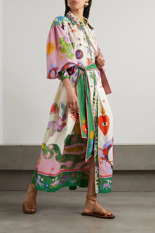 Maison Hourique | Mystic Bloom Maxi Dress