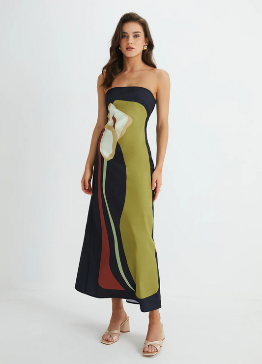 Maison Hourique | Calla Noir Maxi Dress