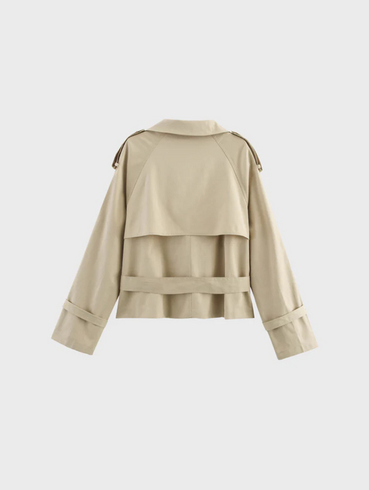 Talia Cropped Trench Coat
