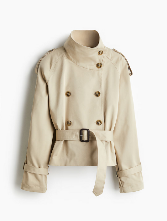 Talia Cropped Trench Coat
