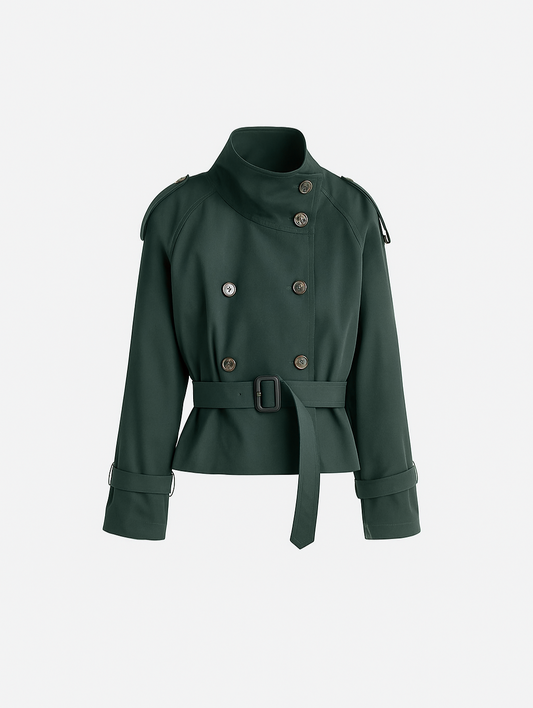 Talia Cropped Trench Coat